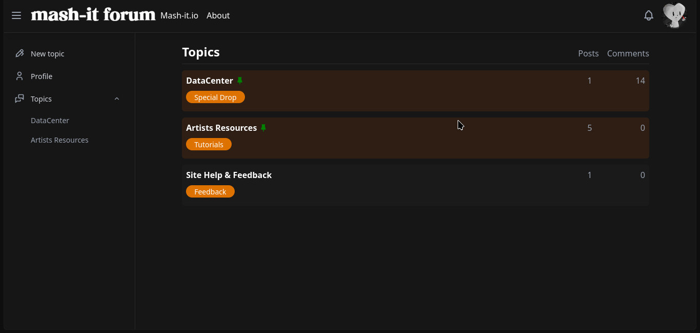 This is one of the first forum UI